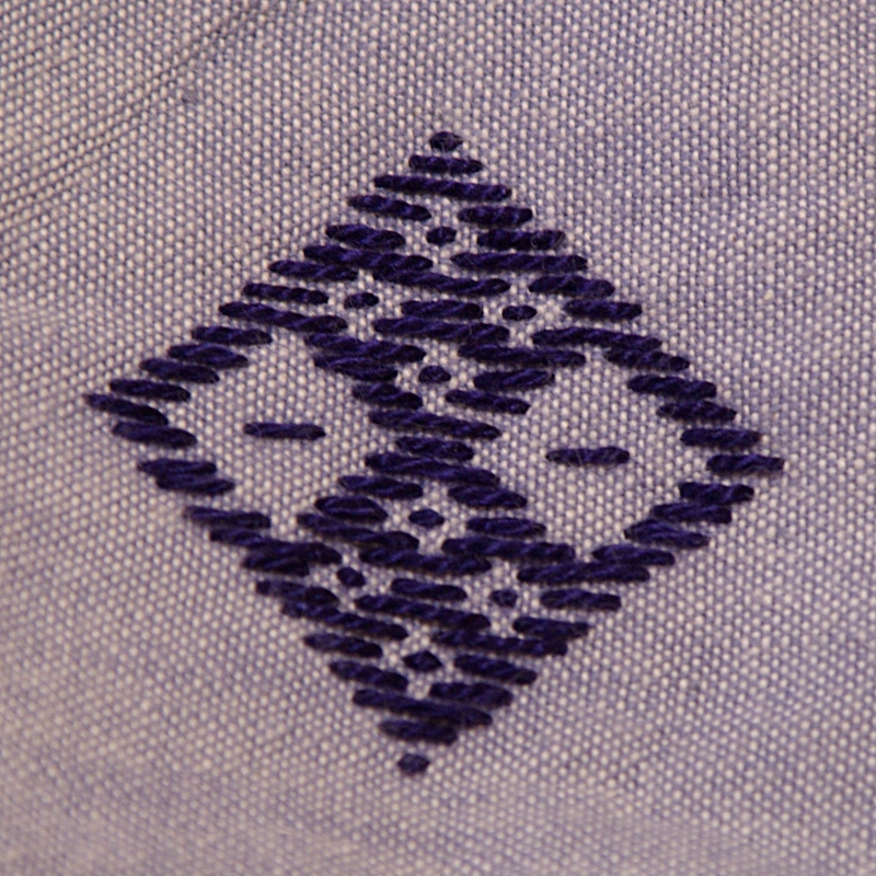 抜きキャンバスとこぎん刺し