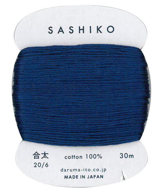 ダルマ 刺し子糸合太 紺