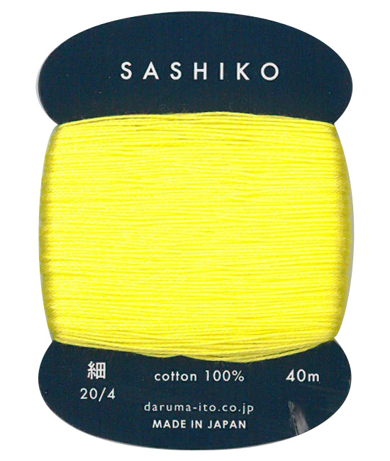 ダルマ 刺し子糸細 レモン