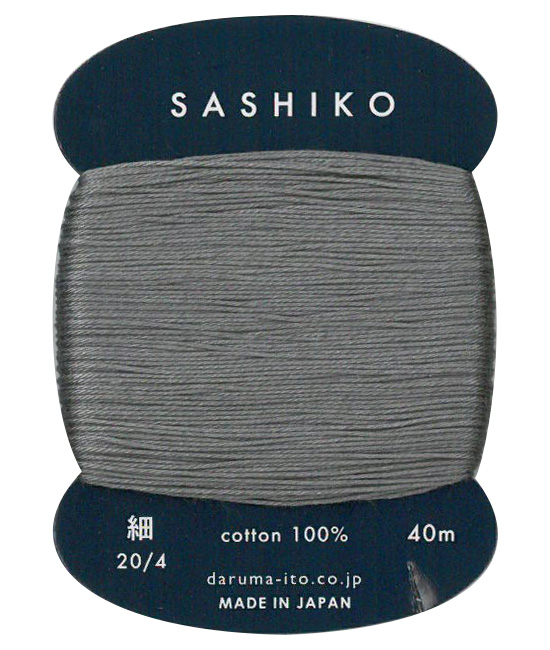 ダルマ 刺し子糸細 ねずみ